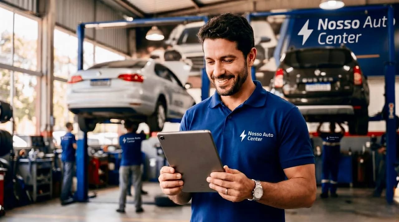 Gestor utilizando a plataforma Nosso Auto