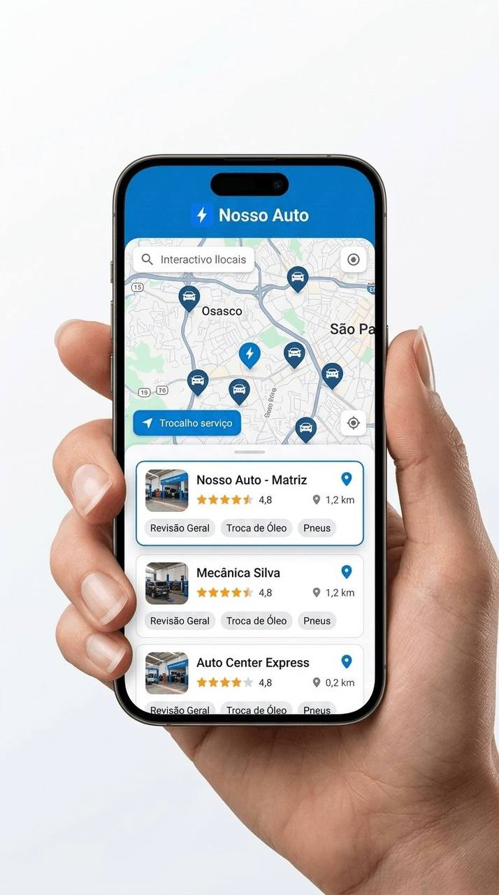 App Nosso Auto no iPhone